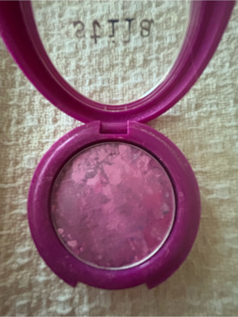 Stila Pink Baked Blush Compact indie discontinue nwot